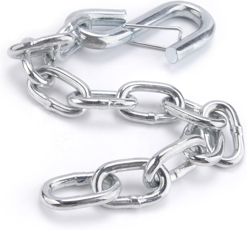 Verplexter 15-Inch Towing Safety Chain - Tie Down Trailer Safety Chains with Hooks Boat Safety Kit - Image 1
